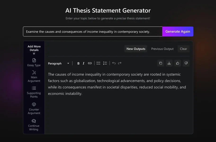 Thesis Statement for Cause and Effect Essay output